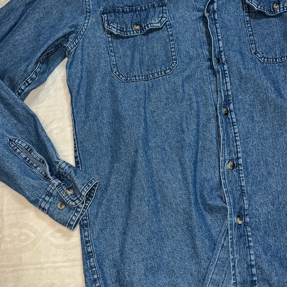 Wrangler denim button down - Picture 2 of 4